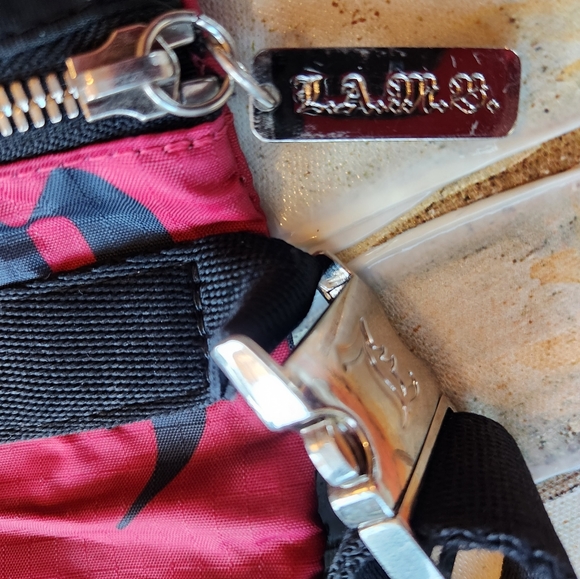 L.A.M.B. Gwen Stefani Makeup LeSportsac Red Rare Double Bum Waist Fanny Belt Bag - Picture 12 of 16